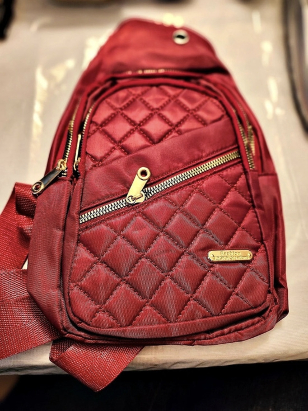 Jeep Quilted Backpack in Red Like New